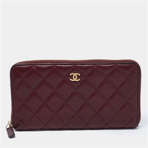 chanel quilted zip around wallet|authentic chanel wallet.